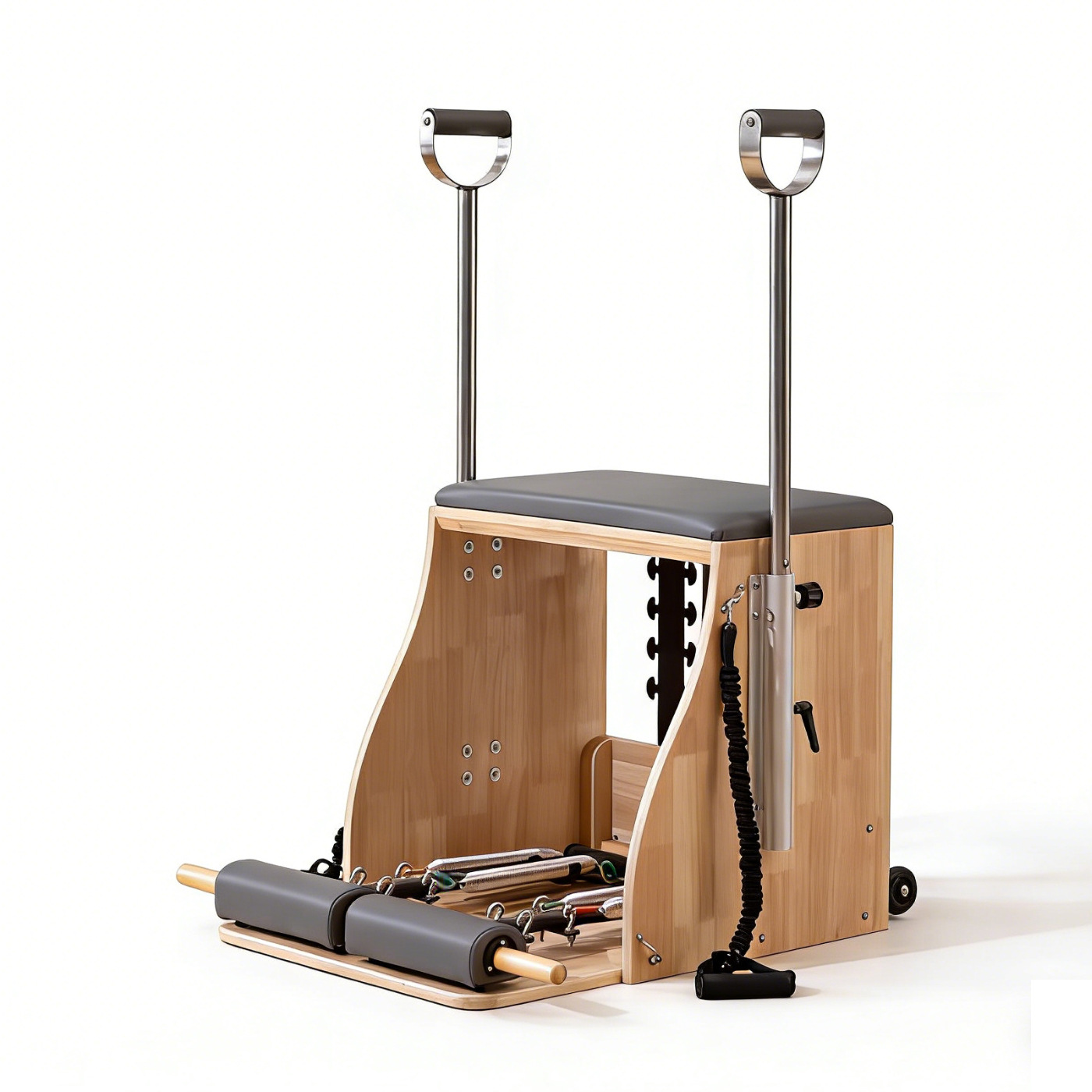 Juego de 5 Piezas de Equipos de Pilates de Madera de Arce para Fitness en Interior image 6