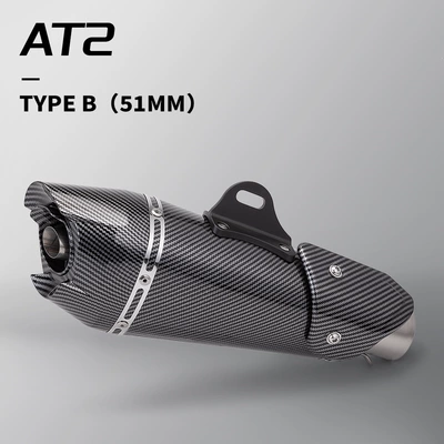 AT2 tapered hexagonal exhaust Exhaust pipe - b-full-carbon-imitation