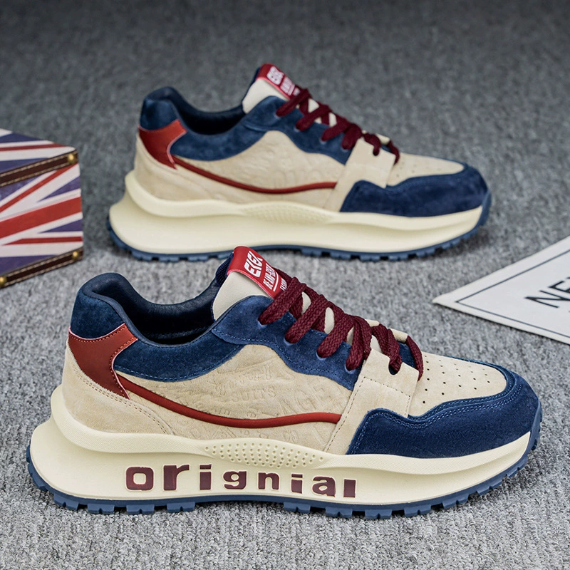 Мужская обувь 2025 новый весенний осенний повседневный кроссовки молодежный тренд дикий высокий смысл износостойкая обувь