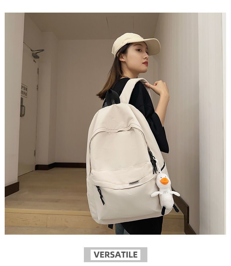 Men's Backpack Simple Large Capacity Travel Backpack Women's Casual Japanese Style Middle School High School College Student School Bag