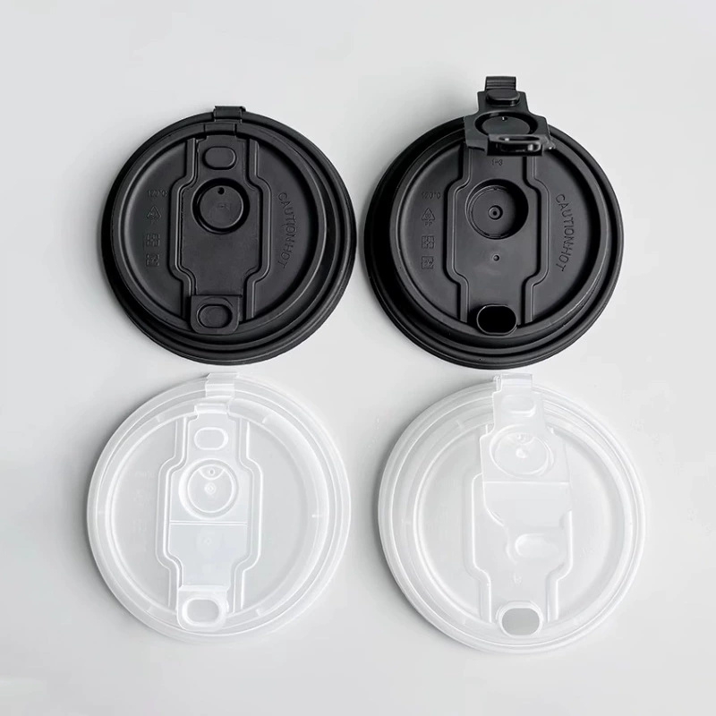 Одноразовая крышка для кофейной чашки калибра 90, матовая цельная герметичная крышка для выноса молочного чая, бумажный стаканчик для горячих напитков, пластиковая универсальная крышка