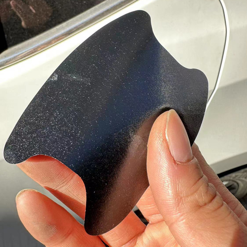 Protectores de manijas para autos – vinilo adhesivo de fibra de carbono, antiarañazos, película protectora universal