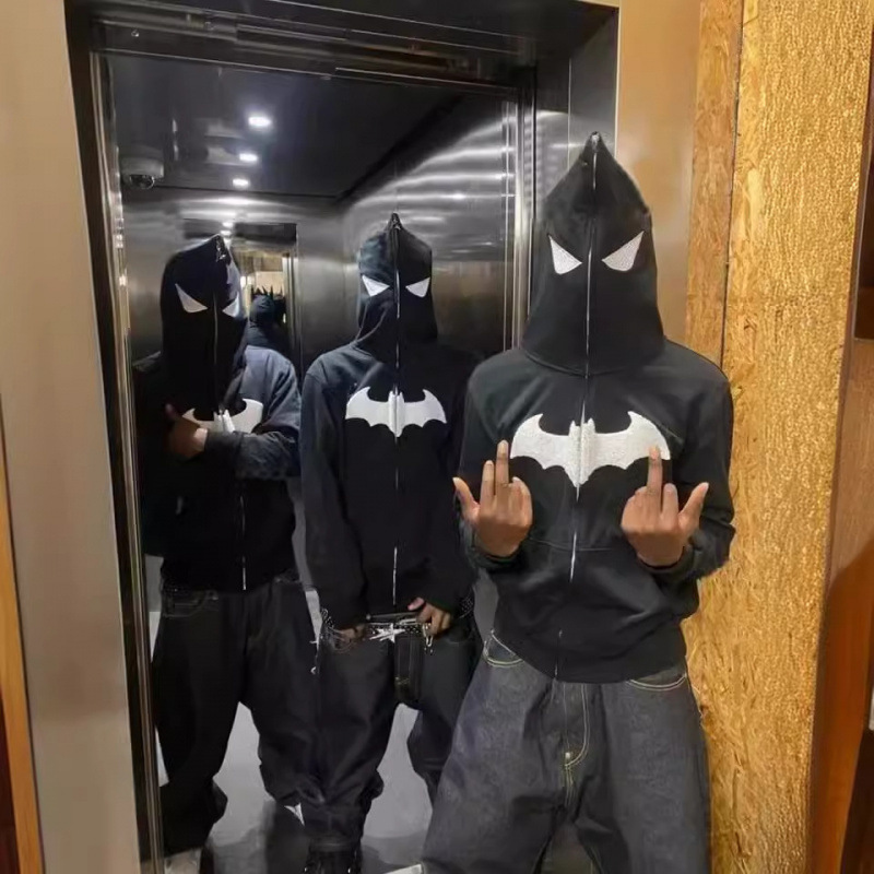 Foreign Trade European and American Trend Halloween Batman Full Zipper Sweatshirt Trend ful zip hoodie Coat Cardigan Foreign Trade European and American Trend Halloween Batman Full Zipper Sweatshirt Trend ful zip hoodie Coat Cardigan