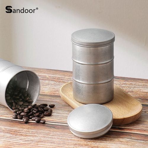 Outdoor 304 stainless steel creative bamboo sealed jar household vacuum storage jar coffee bean storage jar