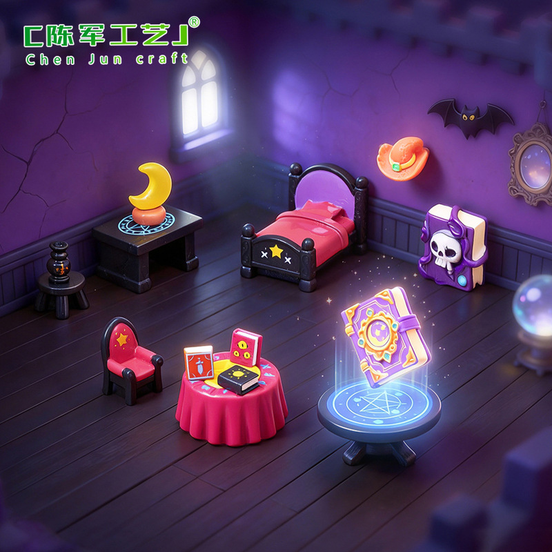 Cross-Border New Product Halloween Magic House Series DIY Decoration Accessories Micro Landscape Desktop Resin Small Ornaments Cross-Border New Product Halloween Magic House Series DIY Decoration Accessories Micro Landscape Desktop Resin Small Ornaments