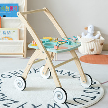 巴比伯学步车玩具宝宝婴儿助步车多功能敲琴绕珠推车玩具跨境批发
