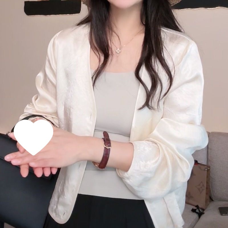 화이트(고급 아세테이트 가디건)