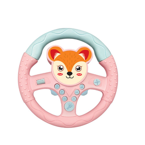 Cartoon children's steering wheel co-pilot car steering wheel toy simulation car back seat intelligent early education