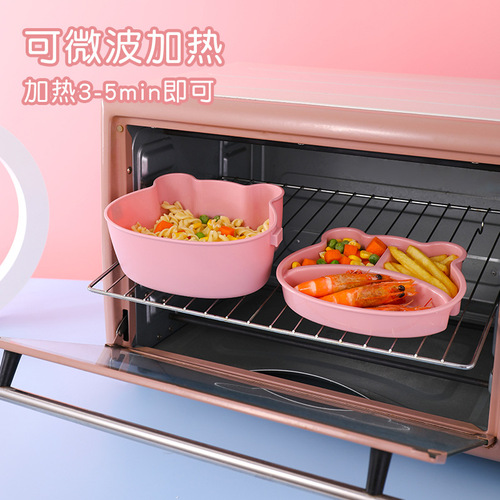 Kitten children's lunch box microwave student lunch box plastic compartment portable school Amazon lunch box