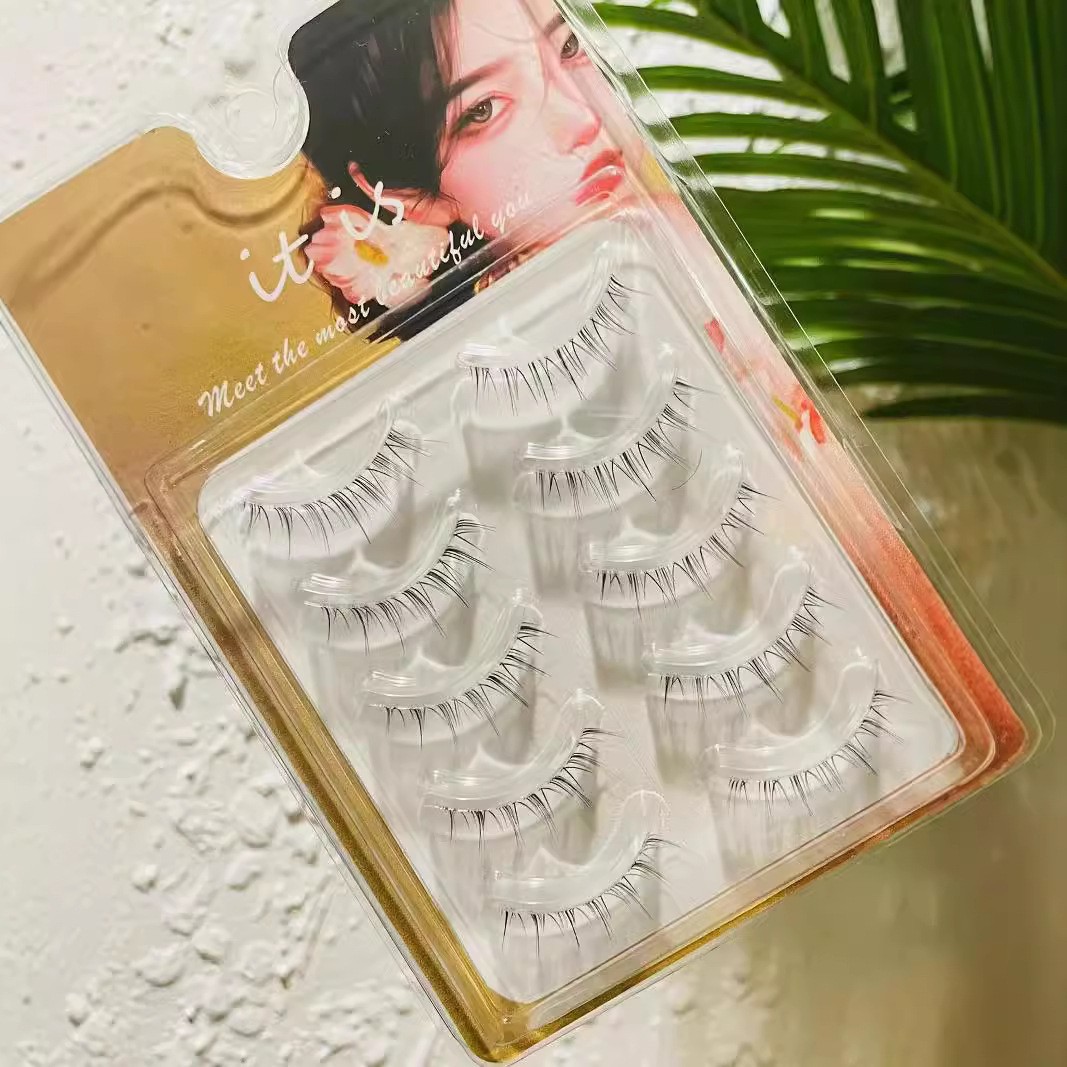 Maquillaje especial para las pestañas falsas de madres naturales transparentes, flores de sol novatos, cómics tailandeses salvajes, desorden