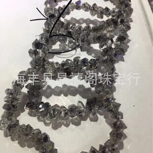 Natural shining diamond original stone single ring bracelet quicksand oil gall stone double pointed with shape bracelet fashion jewelry bracelet