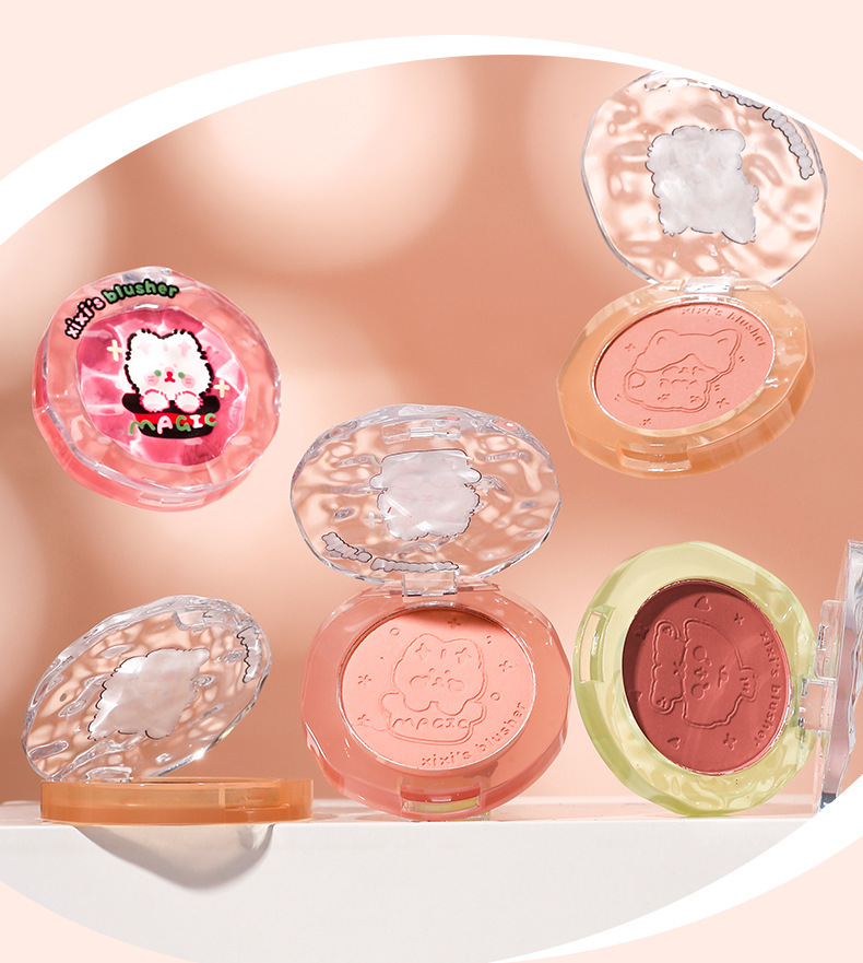 xixi single-color blush, pure and elegant atmosphere, blush purple, puffed color, matte peach, natural brightening, contouring, student rouge undefined