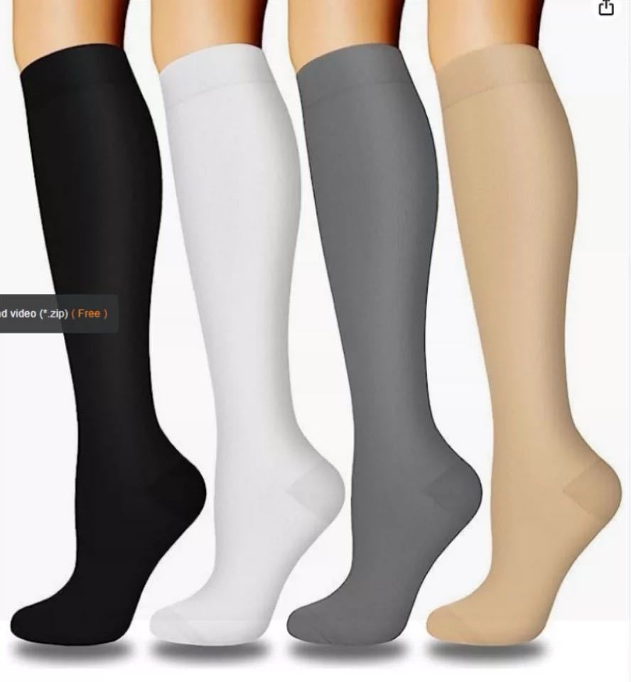 Calcetines de compresión transfronterizos Calcetines de pantorrilla Calcetines elásticos Deportes Ciclismo Correr Calcetines de yoga Calcetines de compresión de tubo largo para hombre Spot para mujer