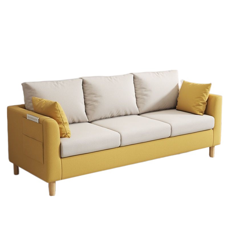 Sofá para apartamentos pequeños, ideal para alquiler de dormitorios, sofá moderno de tela doble o triple para sala de estar, venta al por mayor.