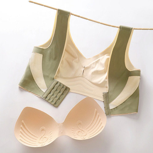 Sports Yoga Bra for Women, Wireless, Large Cup, Reduces Bulge, Anti-Sag, Side Bra, Breathable, Thin, Plus Size Bra
