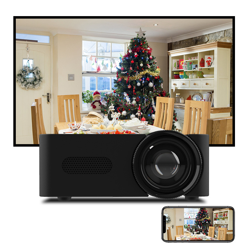 Nuevo producto de comercio exterior YT100 mini proyector portátil para el hogar pequeño proyector de teléfono móvil inalámbrico para el hogar pequeño