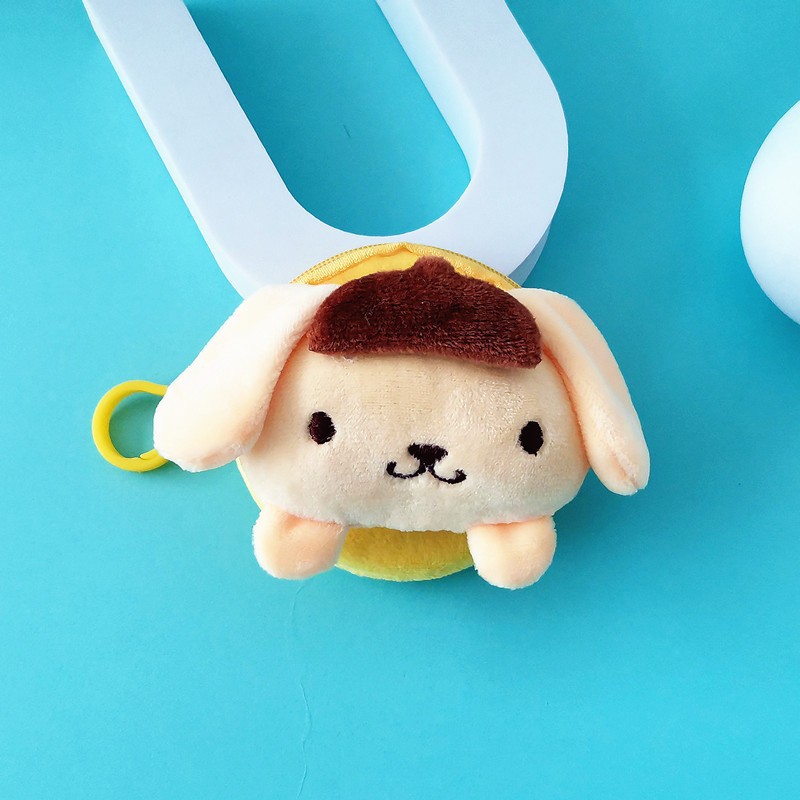 Hermoso bolso de peluche cuadrado Sanliou bolso de cambio de dibujos animados Jade Gui perro llavero colgante bolsa de monedas bolsa de almacenamiento damas