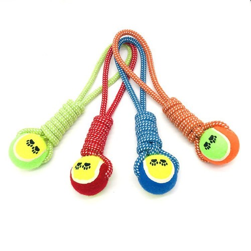 Amazon Pet Supplies Dog Toy Bite Resistant Cotton Rope Ball Teething Cotton Knot Pet Toy