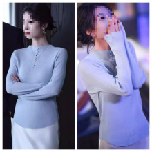 悦不负黎明王格格秦悦同款韩版针织衫立领修身显瘦上衣女潮