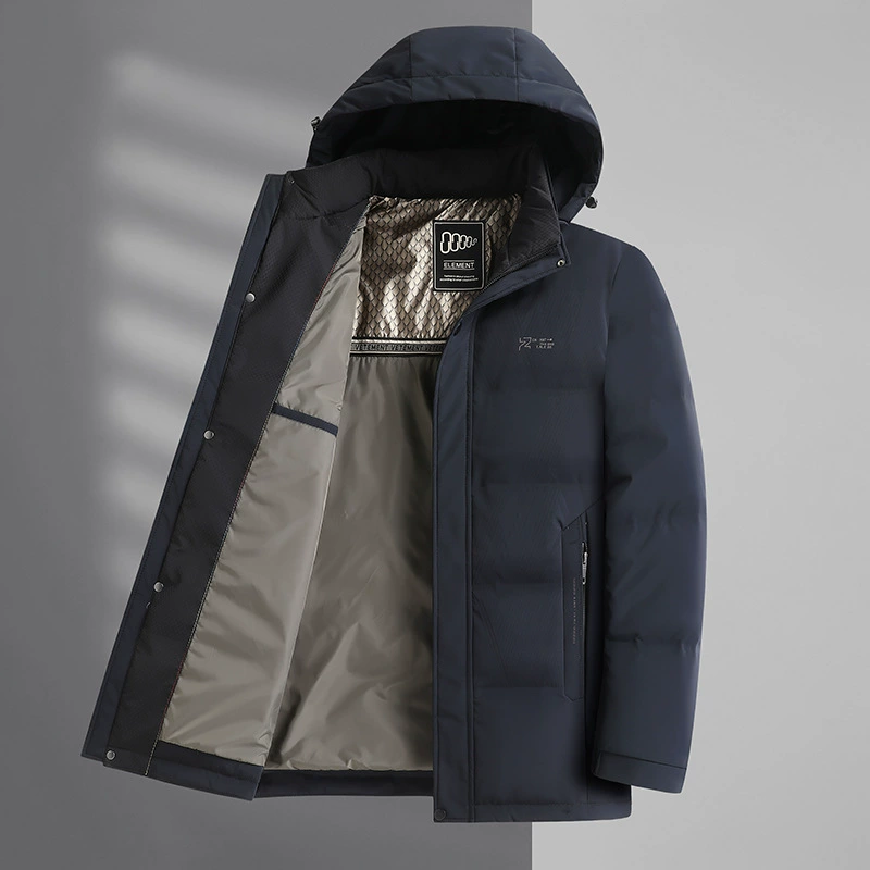 Свободный большой размер толстый мужской воротник зимний новый мужской повседневный топ утолщенный теплый пуховик мужской