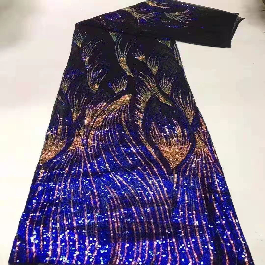 Tela de encaje nupcial bordado vestido de novia de comercio exterior europeo y americano tela de lentejuelas JX2030