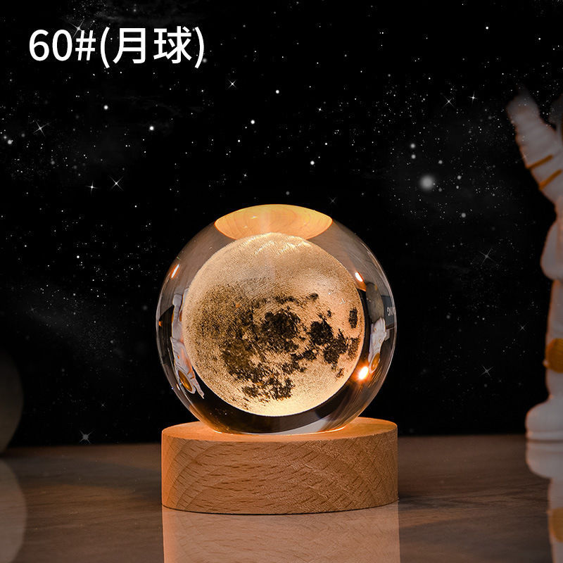 Cielo estrellado luminoso bola de cristal decoración Sol Galaxy Regalo de Cumpleaños luz de la noche regalo del Día de San Valentín de Navidad