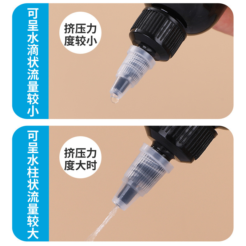 卸売透明ゲルボトル 60ml100ml プラスチック尖った口ボトルペット顔料詰め替えボトルインクスクイズボトル|undefined