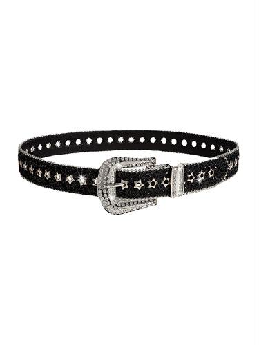 Rhinestone belt women's ins style wide belt decoration European and American fashion personality sequined jeans with versatile design