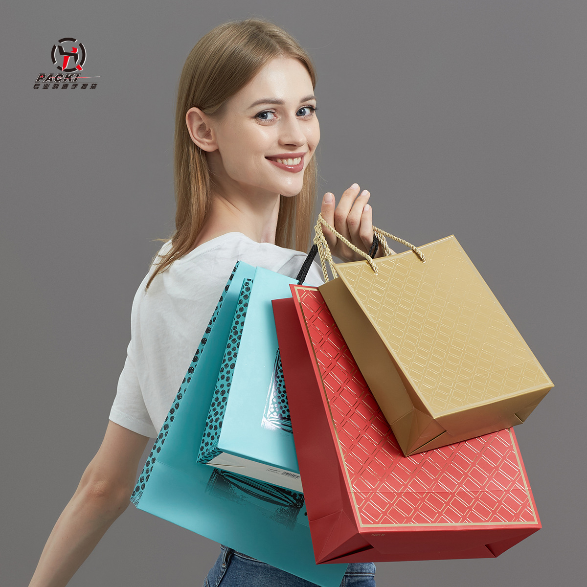 手提袋纸袋金色礼物商务袋送礼礼品袋包装袋厂家现货批发烫金工艺