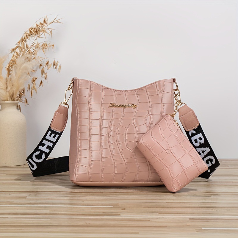 Bolsos transfronterizos nuevos cocodrilo bolsos personales bolsos de cubo bolsos de hombro simple bolsos de comercio exterior bolsos de mujer al por mayor