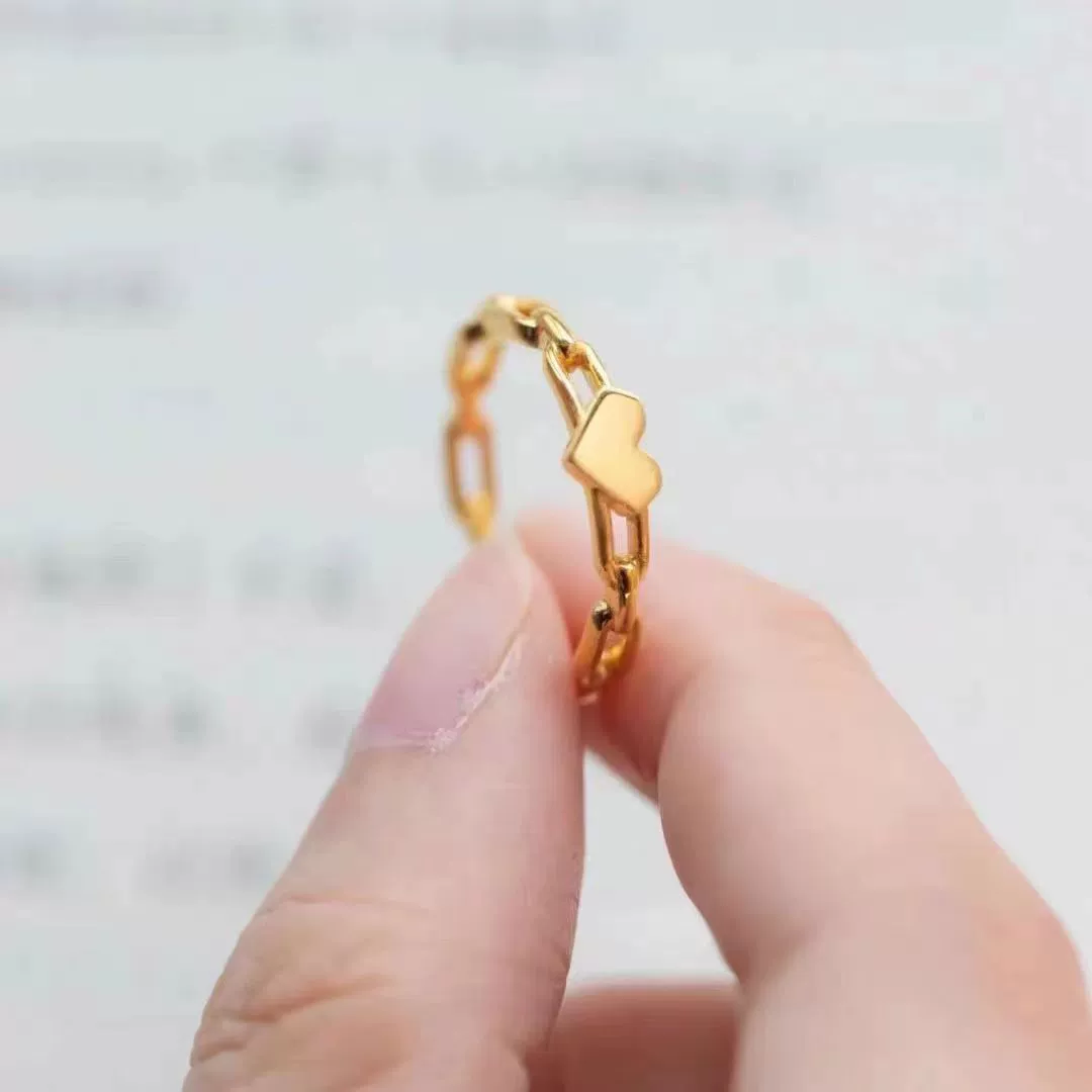 Small design fashionable brand ring