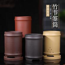 紫砂兰花盆圆形君子兰悬崖老桩阳台桌面古典竹子高档盆景中国风