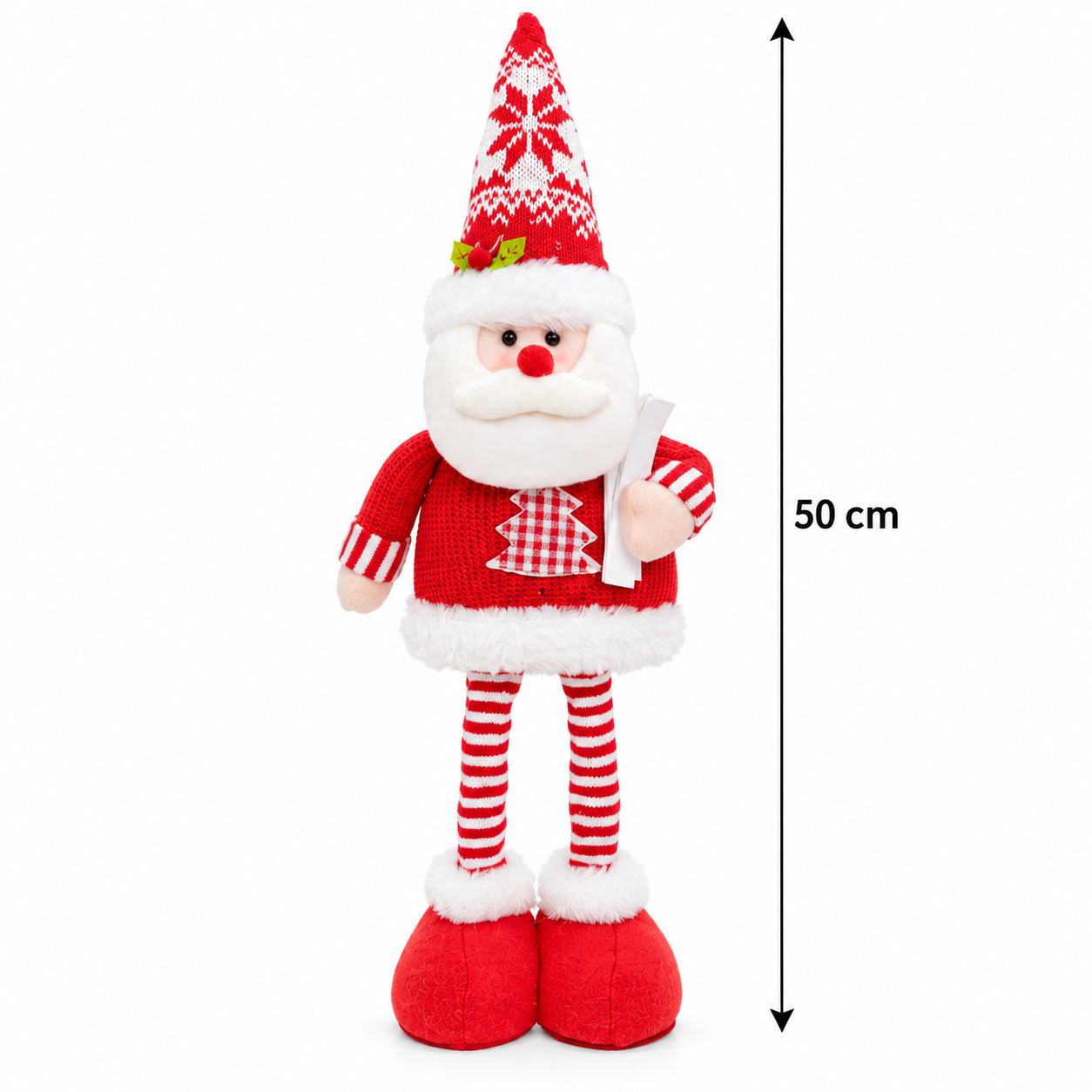 Muñeco Telescópico Navideño de Tela Decorativo para Navidad