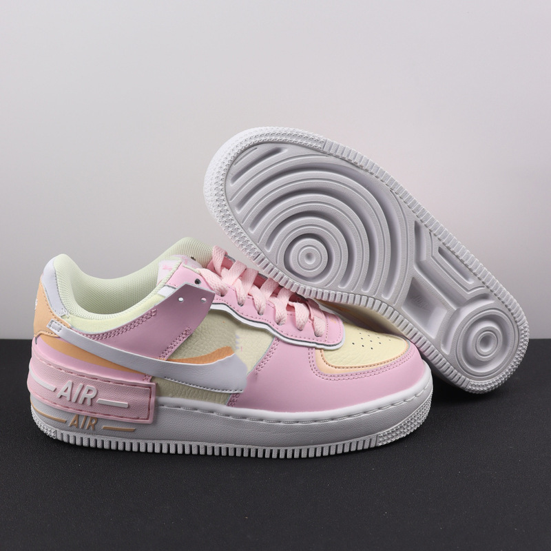 Original Air Force One Women's Sneakers Af1 Macaron Deconstructed Pink Outdoor Casual Shoes Commuter Sports Shoes