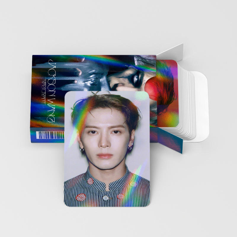 预售30张镭射卡王嘉尔闪卡新专MAGICMAN2明星照片卡双面LOMO卡片|undefined