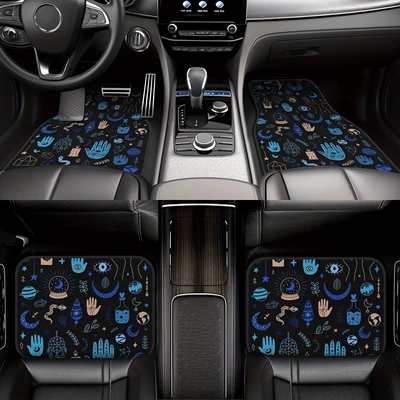 Amazon and Temu's best-selling crystal velvet car floor mats are easy to maintain, universal four-piece set, and durable (Universal Foot Pad) - 1-61-pattern-1-3344cmtwo-piece-set