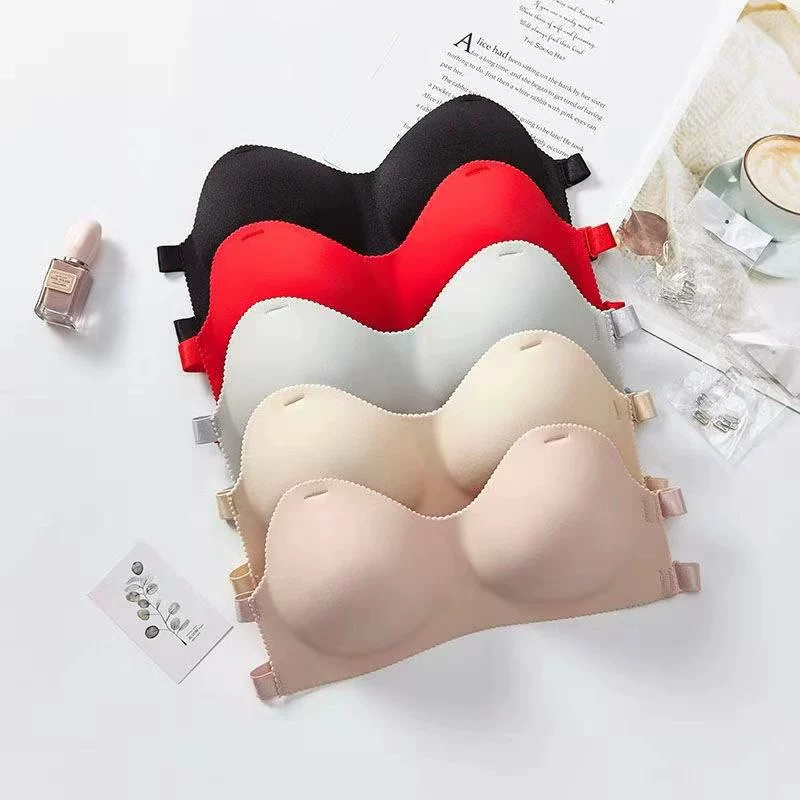 Invisible Push-Up Bra, women, increased padding, strapless seamless design
