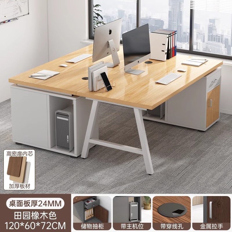 Mesa de oficina y silla combinada mesa de jefe mesa de escritorio mesa de computadora de escritorio simple y moderna mesa de personal de oficina