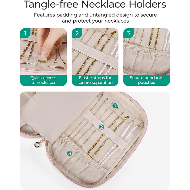 Nueva bolsa de moda para mujeres bolsa de joyería de viaje caja de joyería y caja de almacenamiento de pendientes