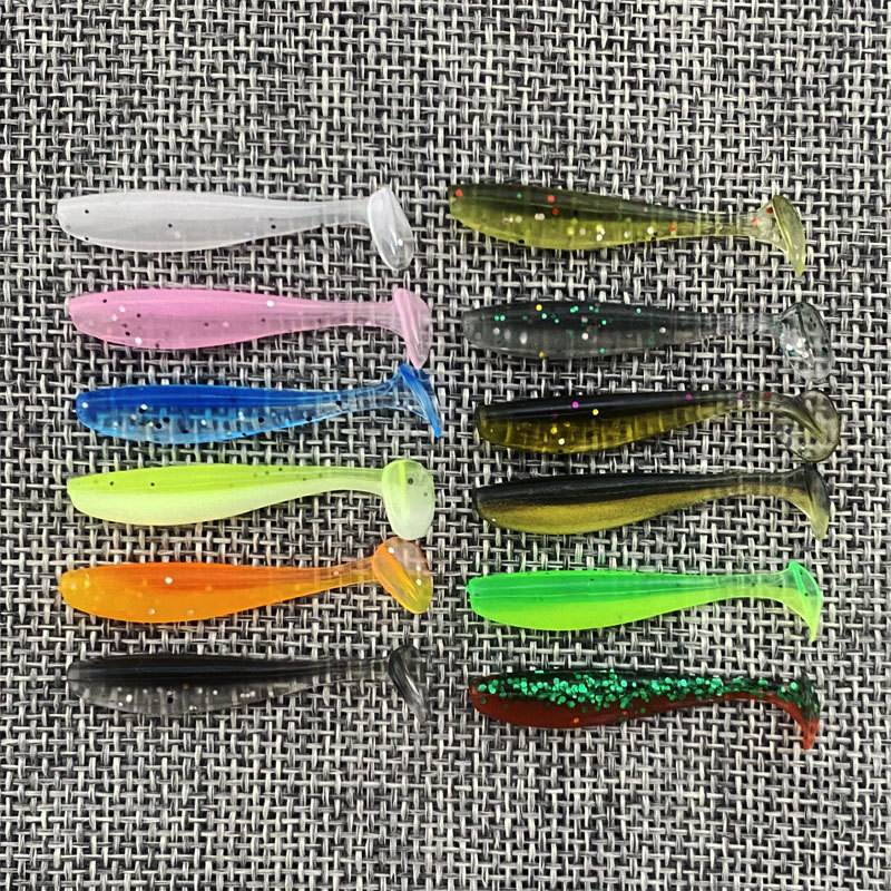 3.5Cm/0.4G 4Cm/0.5G Glossy Two-Color T-Tail Long-Range Fake Bait Multi-Color Artificial Micro-Object Lure Warped