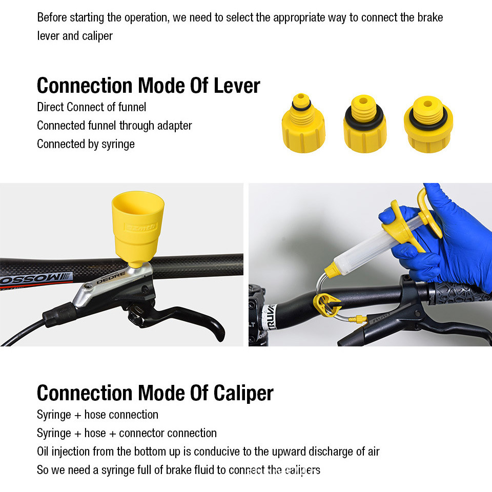 EZmtb 2022LITE freno de disco herramienta de cambio de aceite bicicleta de carretera freno de aceite de escape de aire embudo de aguja inyección de aceite