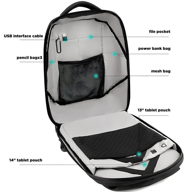 LED Display USB Charging Backpack Laptop Backpack DIY