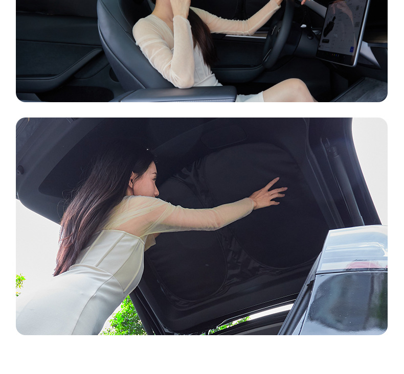 For Tesla model3Y Rejuvenation New Edition Privacy Secret Sunshade Window Full Shading Sun Visor Sun Protection Peeping