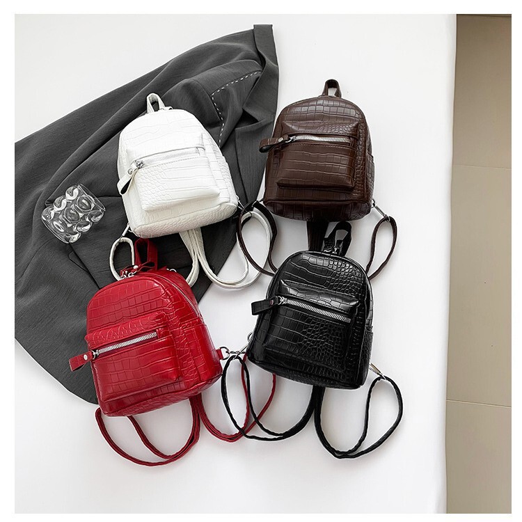 Crocodile Leather Backpack Women's Casual All-match Real Crocodile Matte Belly Women's Bag Fashion Trendy Belly Leather Backpack Women Crocodile Leather Backpack Women's Casual All-match Real Crocodile Matte Belly Women's Bag Fashion Trendy Belly Leather Backpack Women