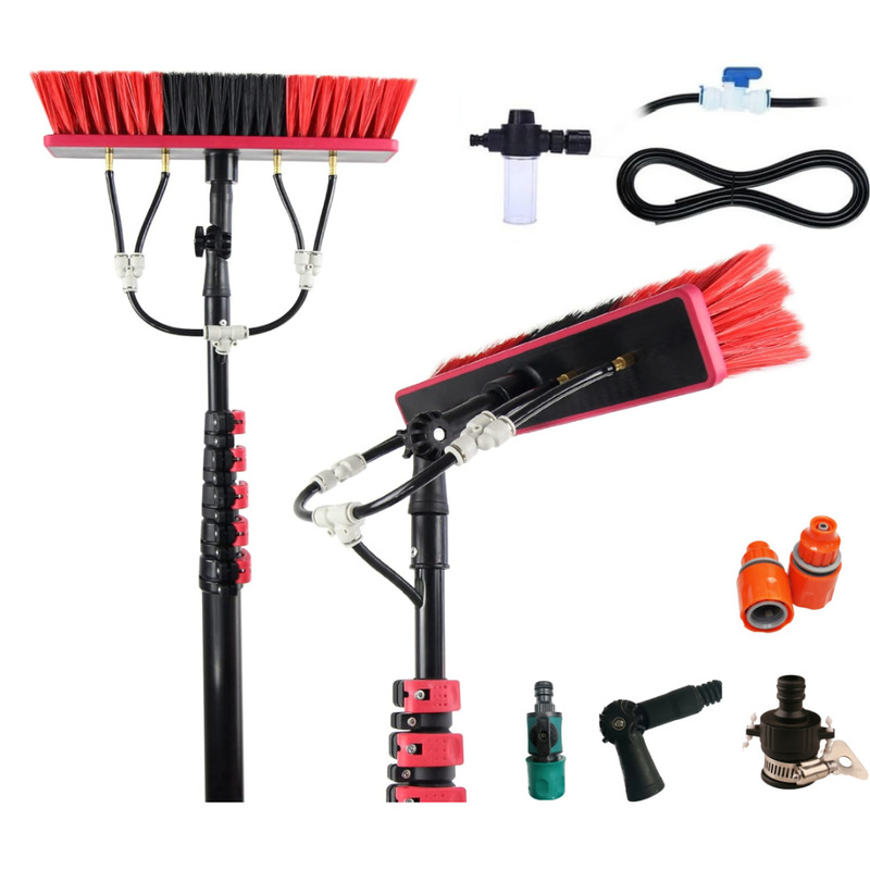 Genesis Cross-Border Photovoltaic Panel Cleaning Tool Water Brush Glass Cleaning Brush Aluminum Alloy Extended Telescopic Rod Brush Genesis Cross-Border Photovoltaic Panel Cleaning Tool Water Brush Glass Cleaning Brush Aluminum Alloy Extended Telescopic Rod Brush