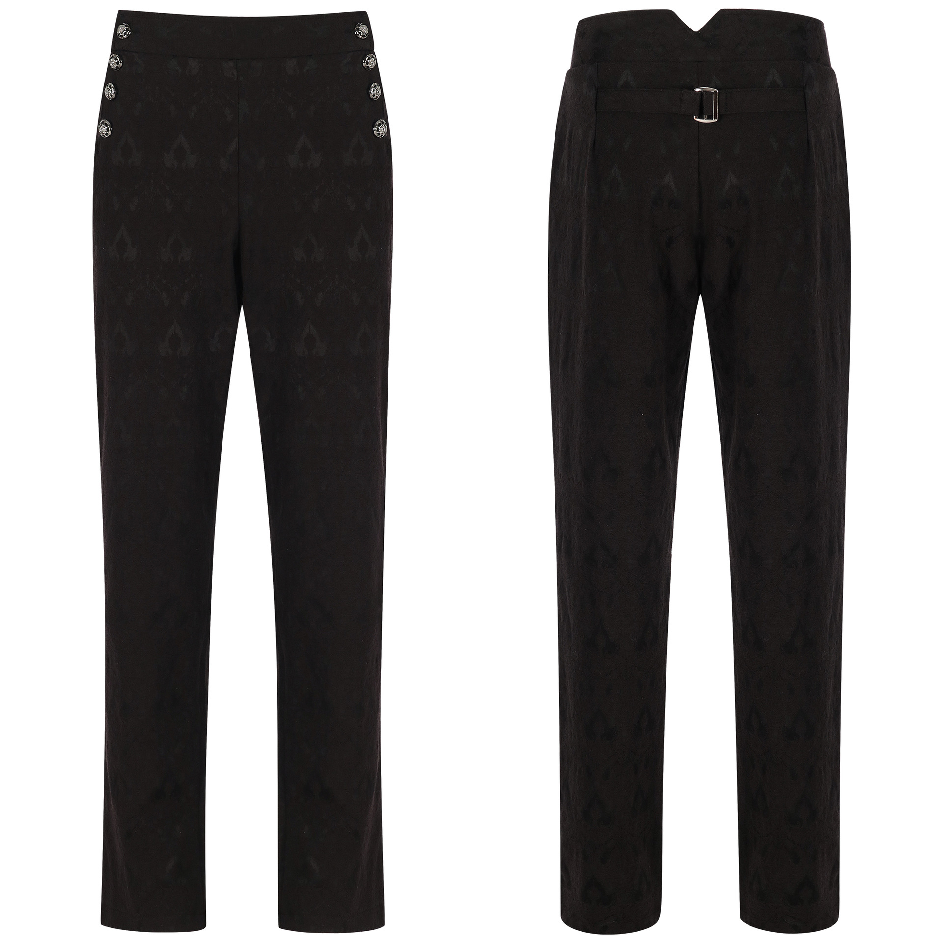 2023 New Arrival Men's Long Pants for Foreign Trade—European & American Style, Solid Color, Fashionable SteamPunk Retro Design, Perfect for Men's Uniforms or Formal Suits