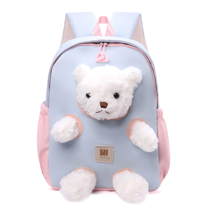 Bolsas de peluche para niños, lindas niñas, mochila pequeña otoño y invierno, nuevo tipo de dibujos animados, mochila infantil para niños