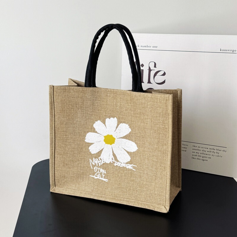Linen Tote Shopping Bag, Large Capacity Lunch Bag, Women's Retro Letter Tote Bag, Work Commute Bag, Tote Handbag Linen Tote Shopping Bag, Large Capacity Lunch Bag, Women's Retro Letter Tote Bag, Work Commute Bag, Tote Handbag