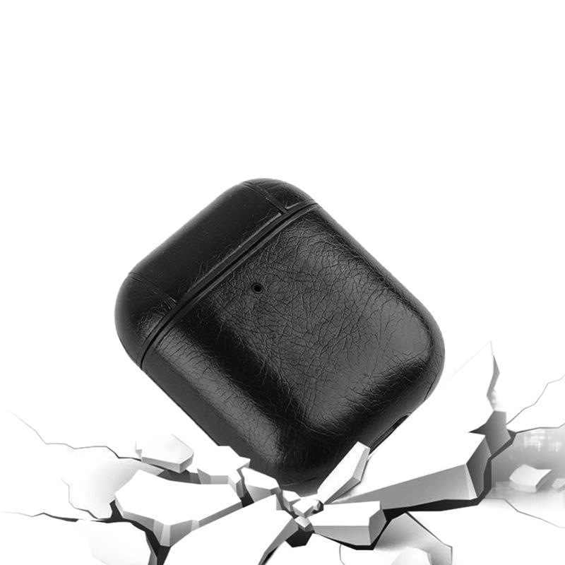 Aplicable airpods2 cuero PU auricular caso Bluetooth caja de almacenamiento cubierta protectora AirPods Funda de cuero