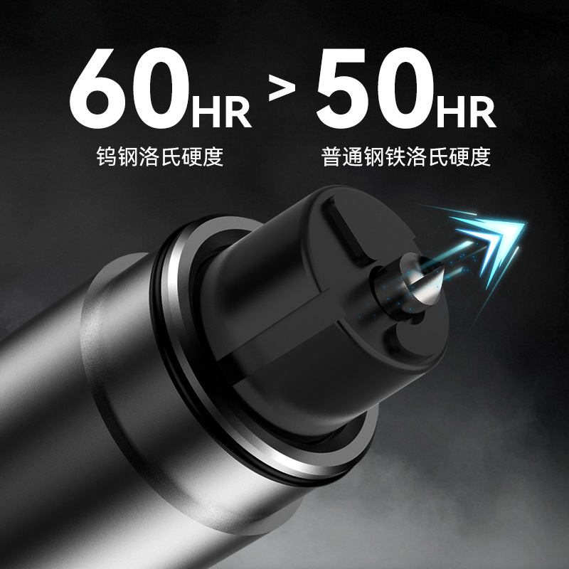 Qìchē Upgraded Car Window Breaker Car Cutter Glass Multi-Function Escape Hammer (Qəza çəkici) - upgraded-dark-space-gray-1-second-window-break-second-cut-seat-belt